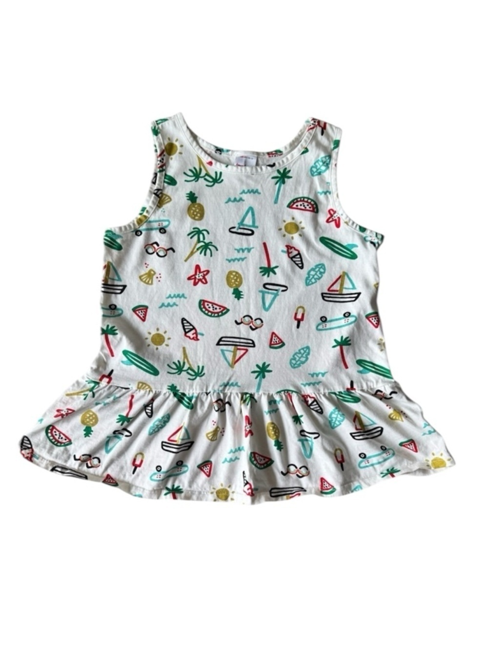 Hanna Andersson 10 Years Peplum Tank Beach Day Summer Vacation Top